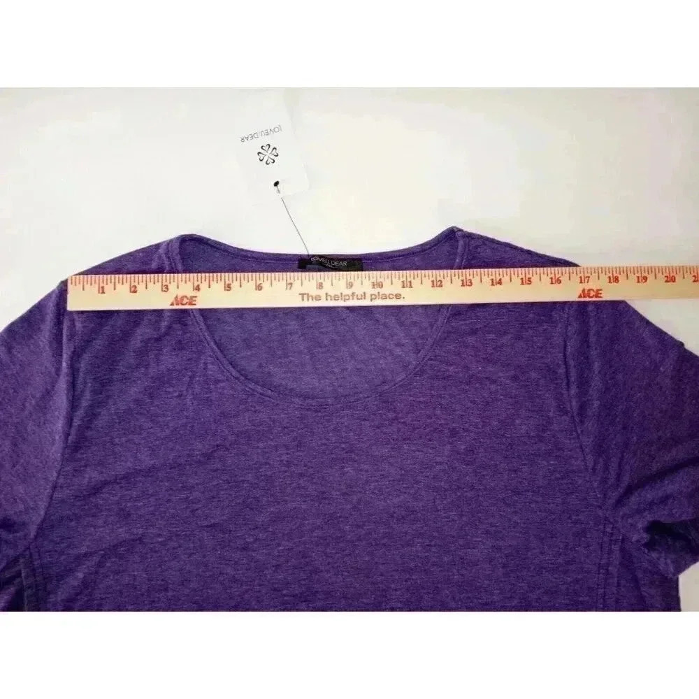 Loveu.dear Women's Pullover Purple Button Top sz 2XL - Picture 4 of 11